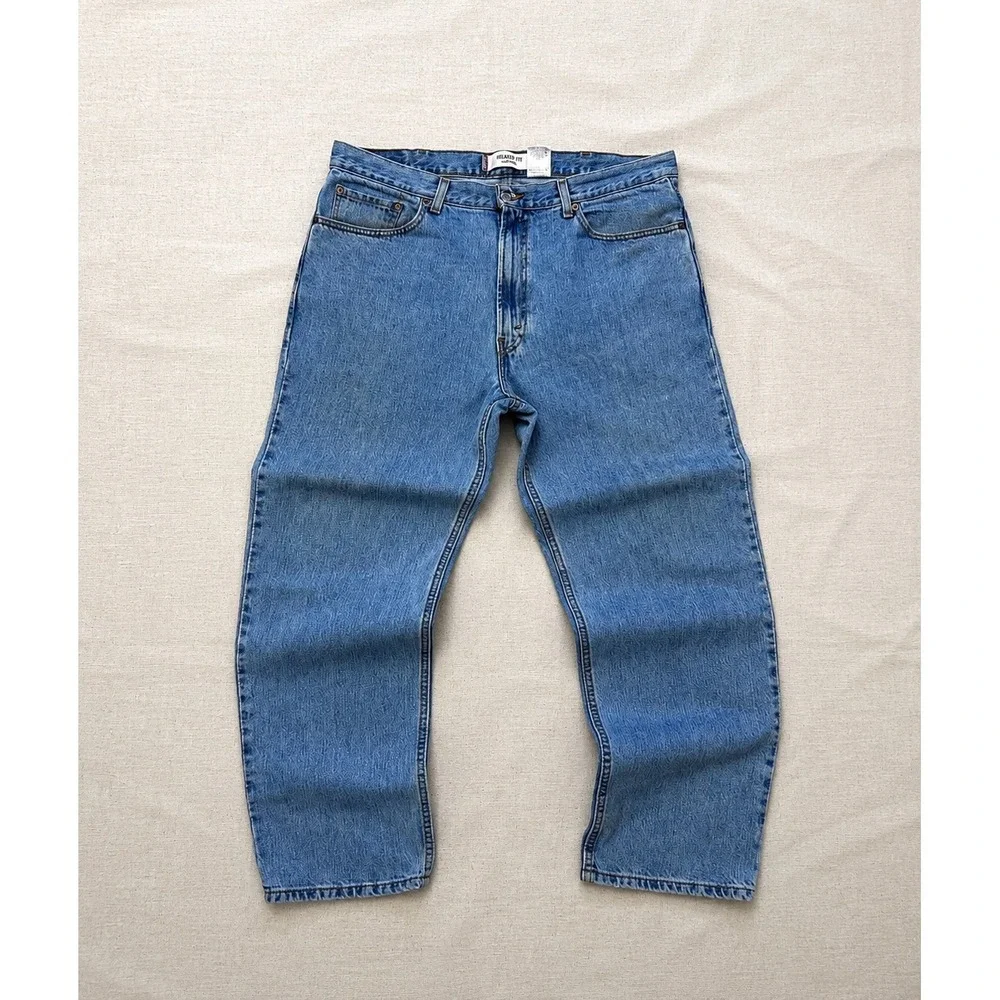 Levi's 550 Relaxed Fit Jeans Men's 38x30 Blue Straight Leg Denim Made in Mexico